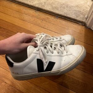 Veja White and Black Casual Sneakers